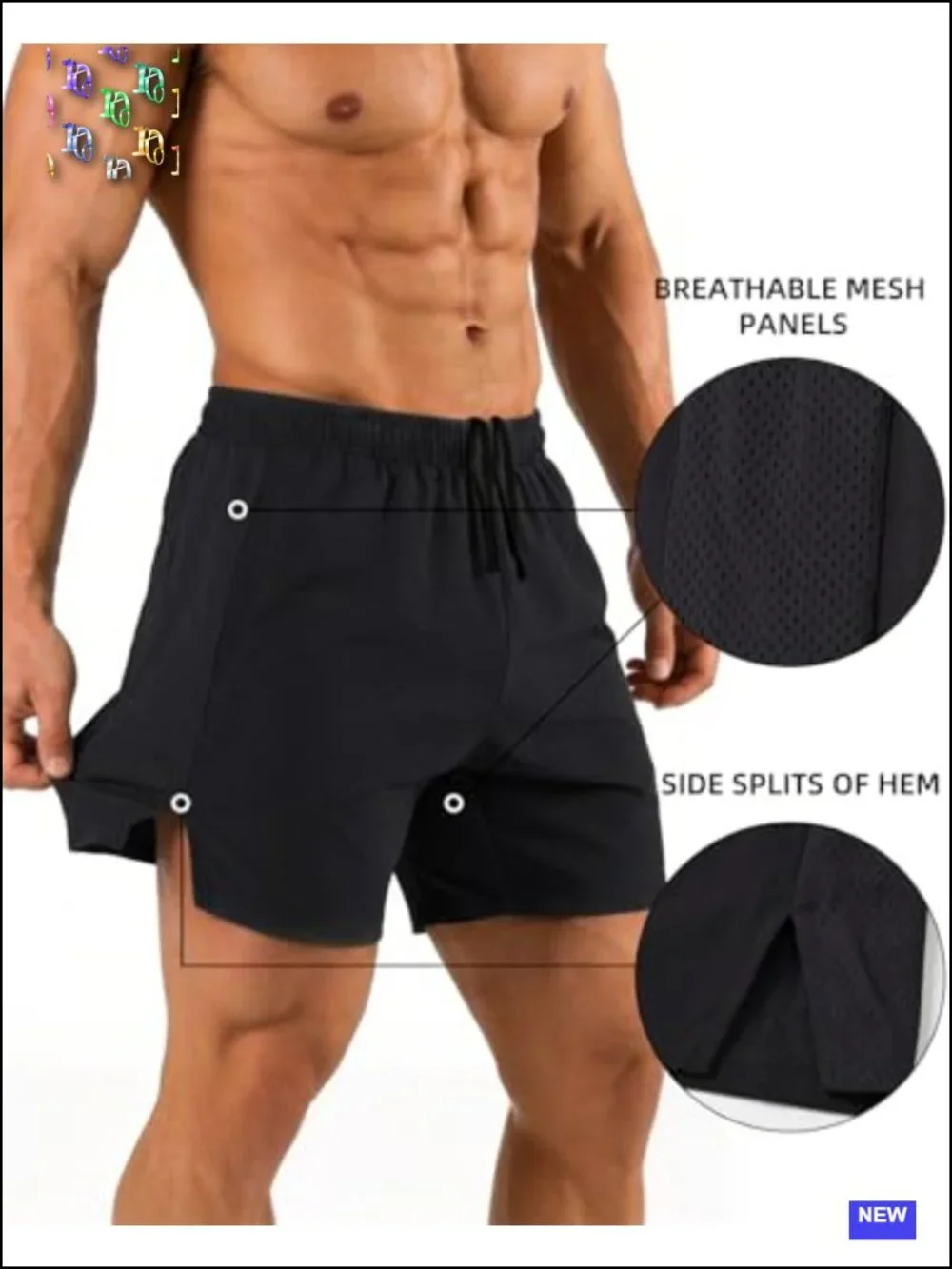 Men's Athletic Shorts Quick Dry Lightweight Gym Running Shorts with Pockets 7